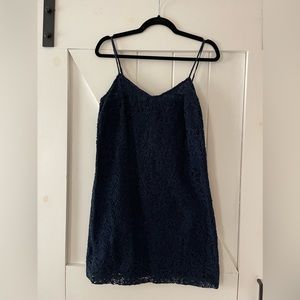 JCrew Navy Eyelet Lace Dress